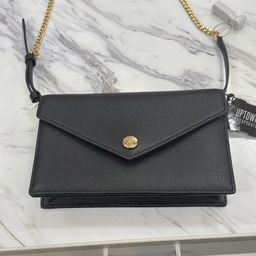 Tory Burch Black Crossbody Bag with Gold Chain